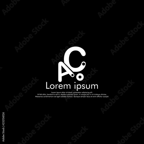 AC Vector initial abstract logo concept for your company