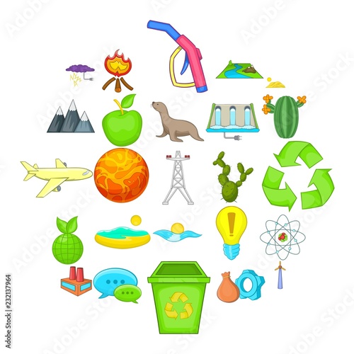 Heat icons set. Cartoon set of 25 heat vector icons for web isolated on white background