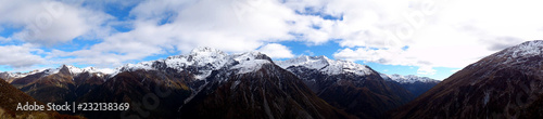 Panorama of Arthur's Pass in New Zealand © Timm