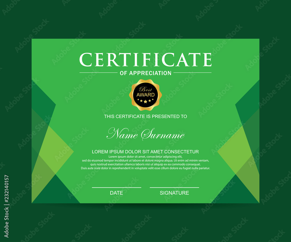 Fototapeta premium Modern certificate vector