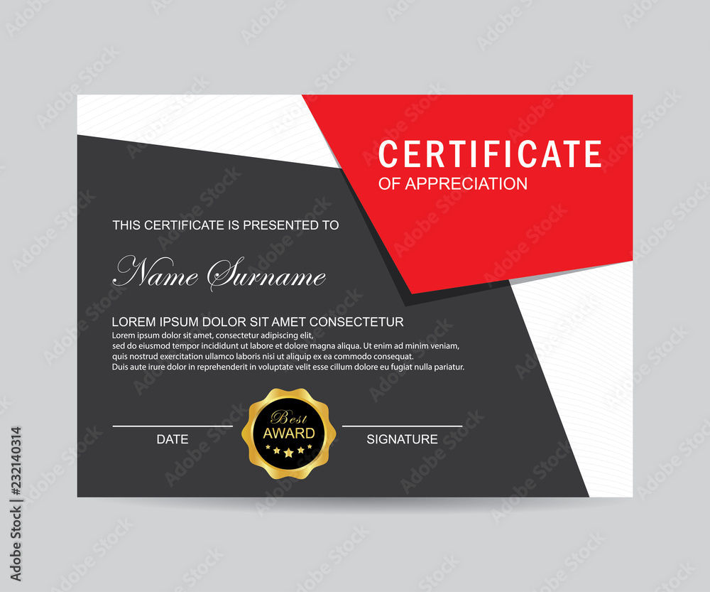 Fototapeta premium Modern certificate vector