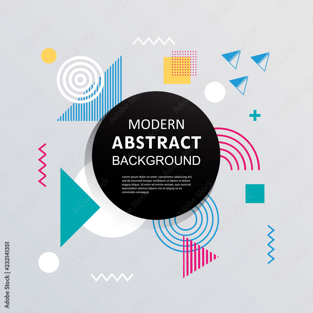 Modern geometric abstract pattern design and background with badge. Use for modern design, covers, template, decorated, brochure, flyers.