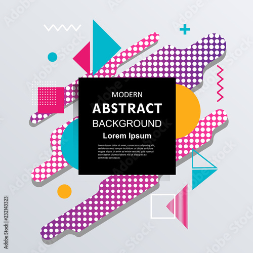 Vector of colorful modern simple abstract geometric pattern and background
