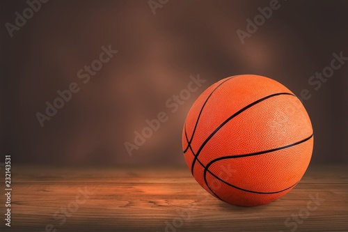 Orange Basketball ball on white background