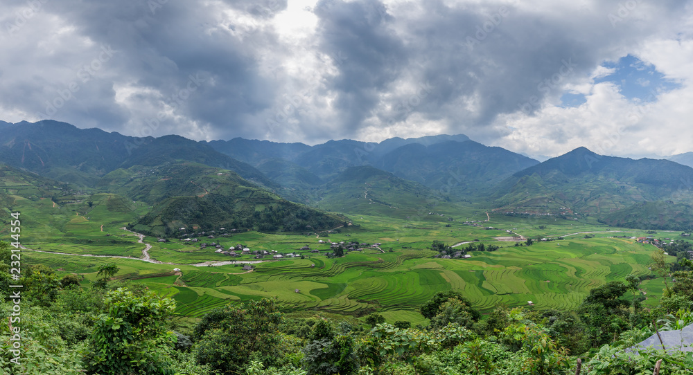 Terraced rice fields in Mu Cang Chai, Yen Bai, Vietnam