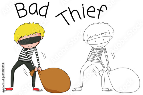 Doodle bad thief character