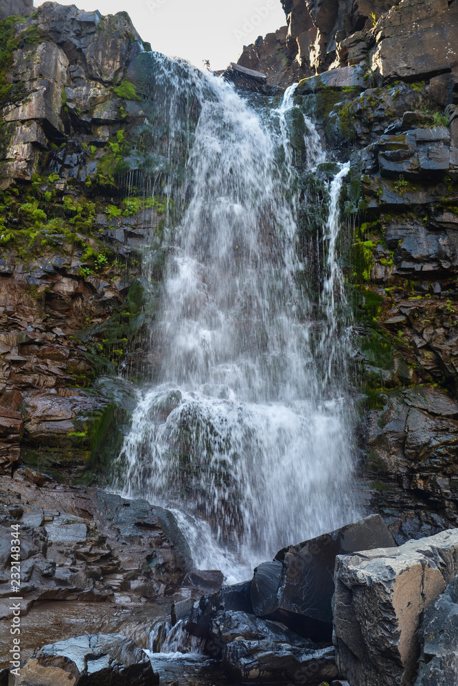 One of the thousands of waterfalls of Putorana plateau.