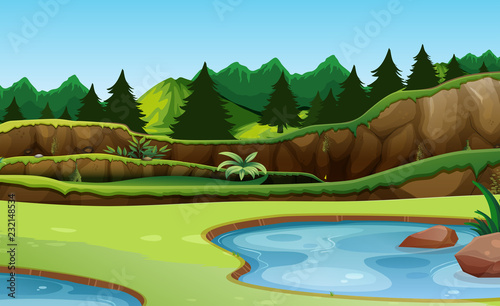 Beautiful green nature background