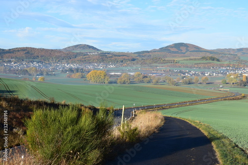 grüne Hügel über Thür, Eifel photo