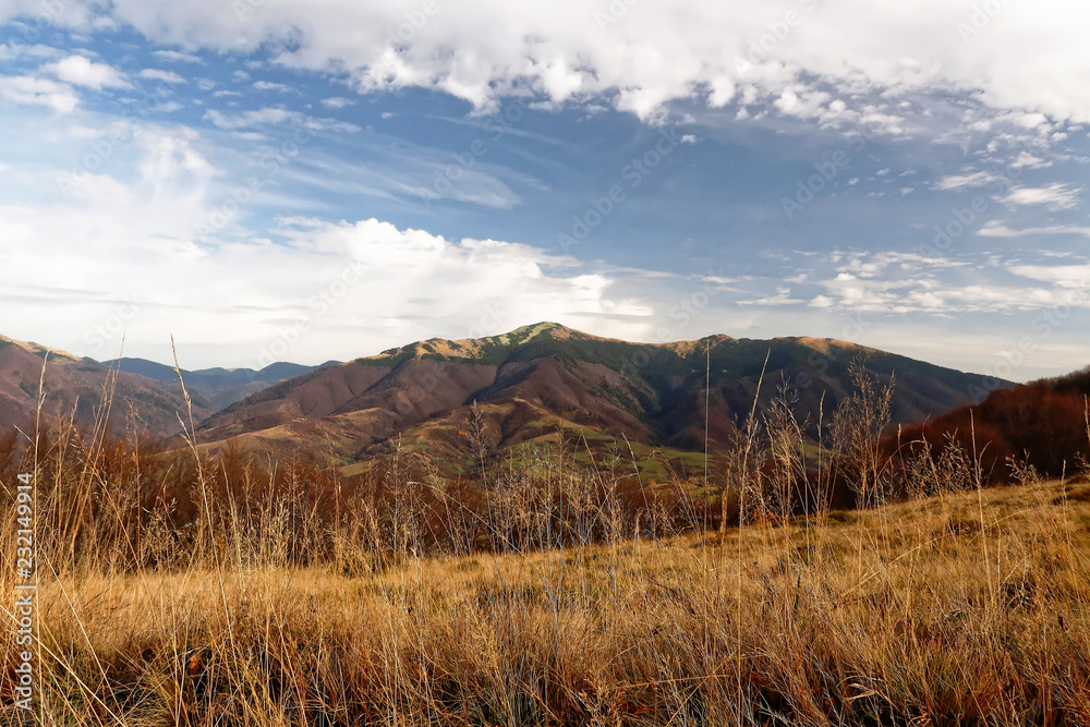 Mountain landscape. Autumn. Views of the mountain. Mountain landscape. Autumn. Views of the mountain.