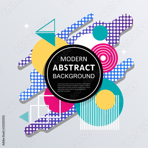 Vector of colorful modern simple abstract geometric pattern and background