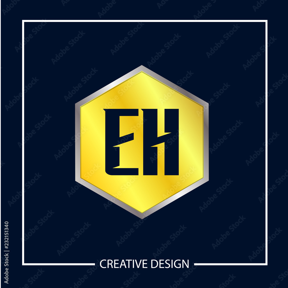 Initial Letter EH Logo Template Design Vector Illustration Initial Letter EH Logo Template Design Vector Illustration
