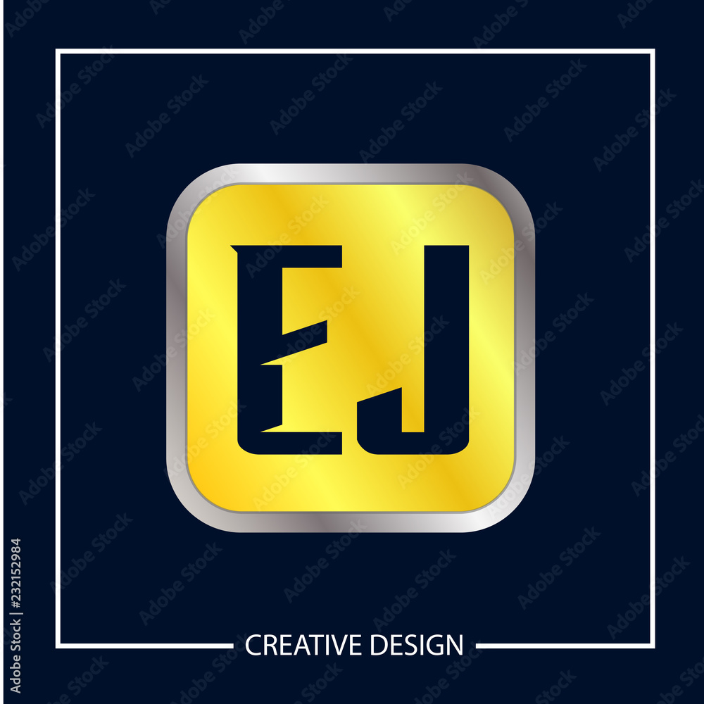 Initial Letter EJ Logo Template Design Vector Illustration