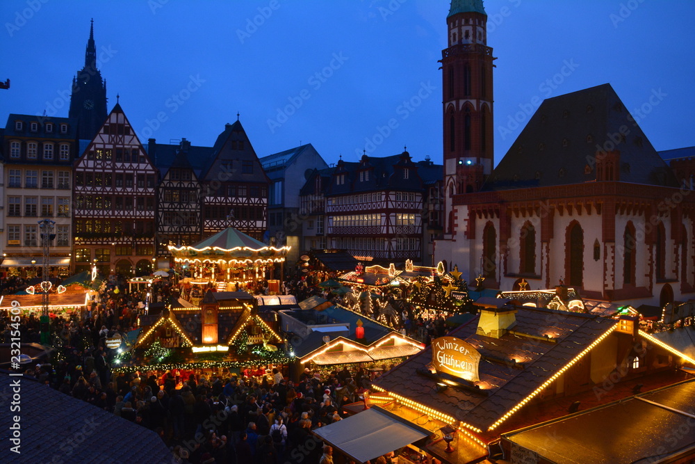 Marché de noël Francfort Frankfurt Christmas Market Stock Photo Adobe Stock