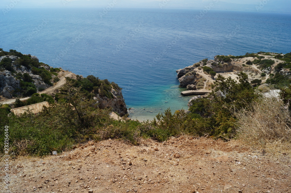 Sea view from the top of the cliff