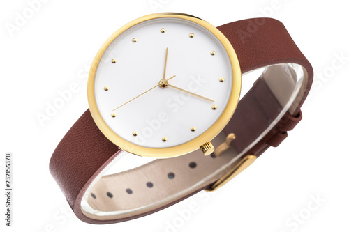 woman watch in white background