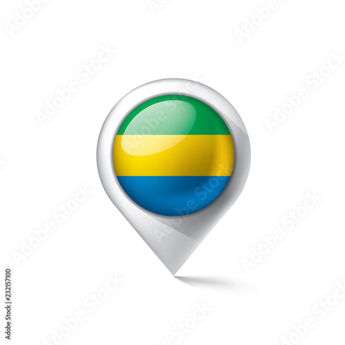 Gabon flag, vector illustration on a white background. Free Download Gabon flag, vector illustration on a white background. - GFXLoad