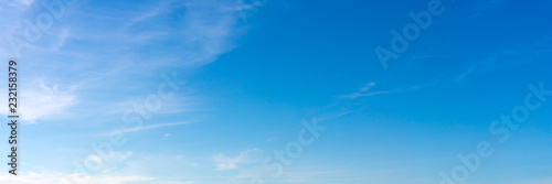 Blue sky and white clouds panorama
