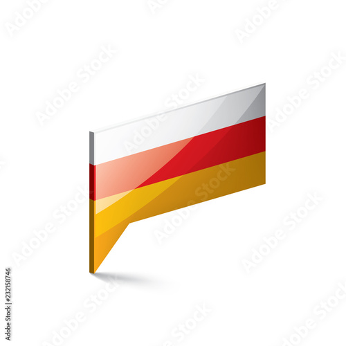 South Ossetia flag, vector illustration on a white background. Free Download South Ossetia flag, vector illustration on a white background. - GFXLoad