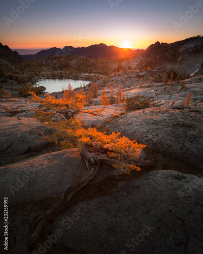 Scenic view of mountain during sunset