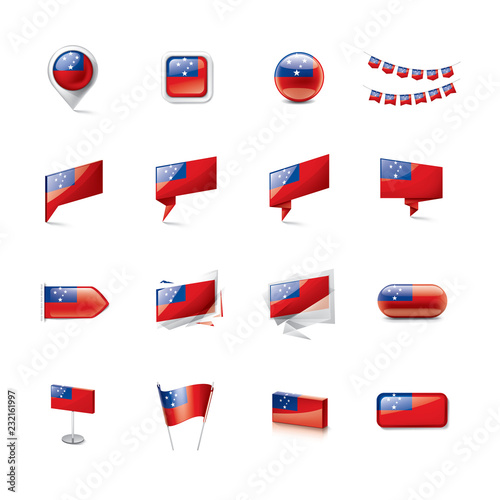 Free Download Samoa flag, vector illustration on a white background. - GFXLoad