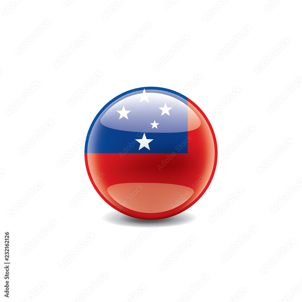 Samoa flag, vector illustration on a white background.