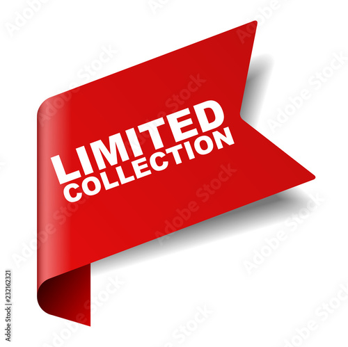 red vector banner limited colection