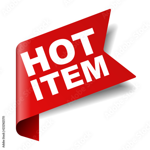 red vector banner hot item