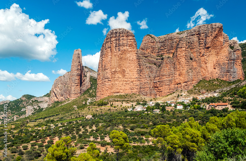 Mountains of Riglos in the Pyrenees Mountains of Riglos in the Pyrenees