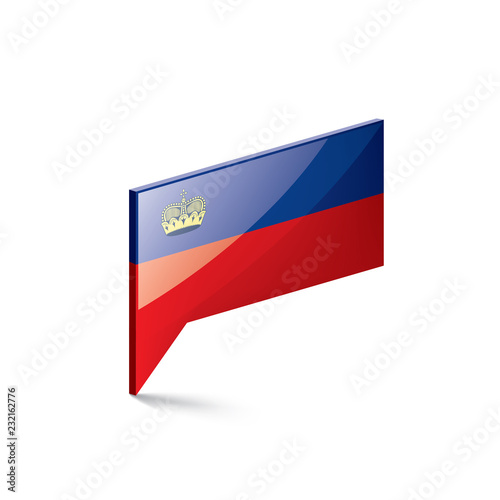 liechtenstein flag, vector illustration on a white background.