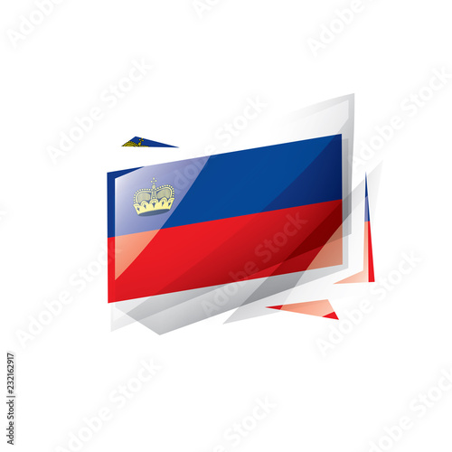 liechtenstein flag, vector illustration on a white background.