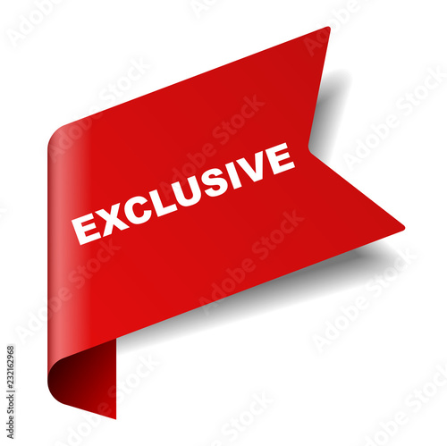 red vector banner exclusive