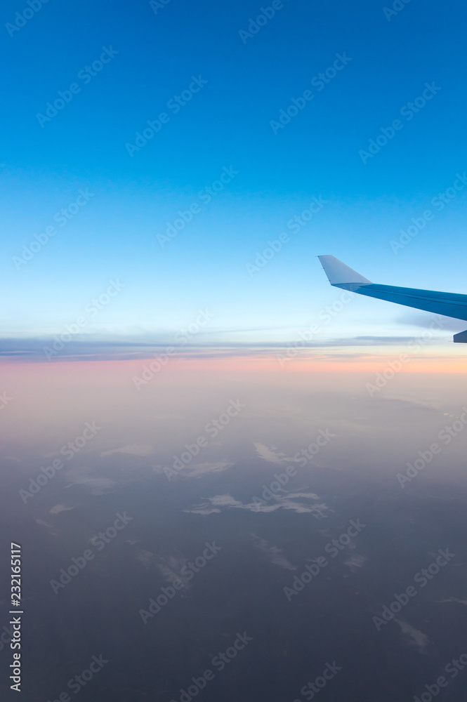 View from the airplane window View from the airplane window