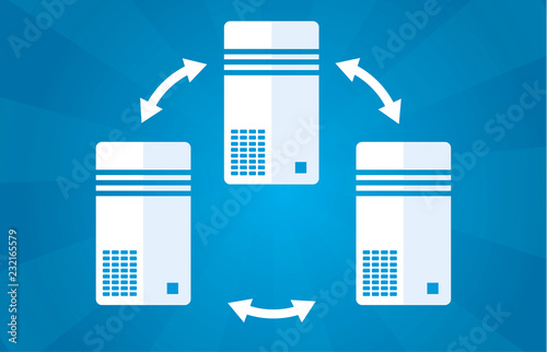 Computer or servere illustration photo