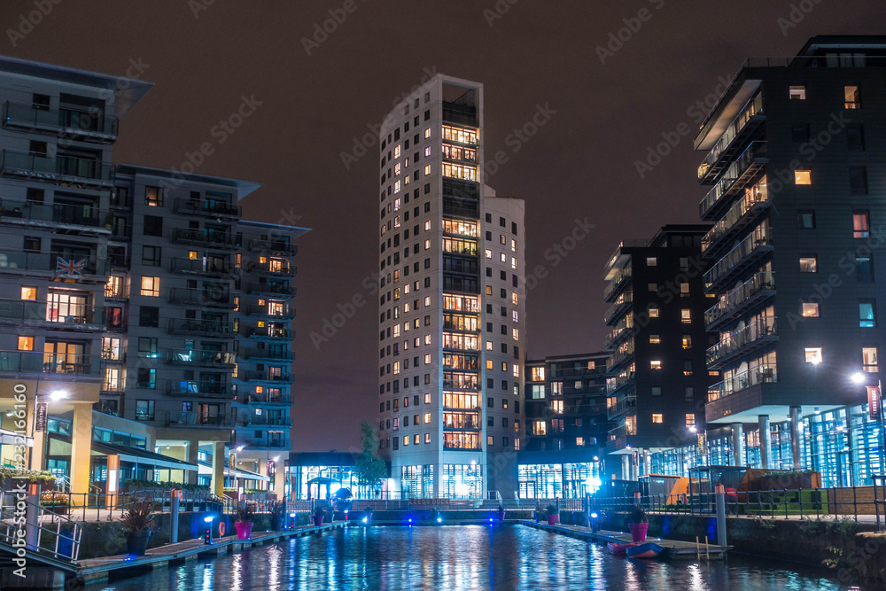 Leeds Clarence Dock At Night