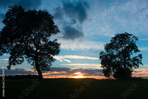 Sunset During A Countryside Walk