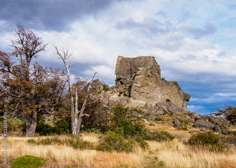 Devil Chair Rock Formation, Cueva del Milodon Natural Monument, Puerto Natales, Ultima Esperanza Province, Patagonia, Chile Devil Chair Rock Formation, Cueva del Milodon Natural Monument, Puerto Natales, Ultima Esperanza Province, Patagonia, Chile