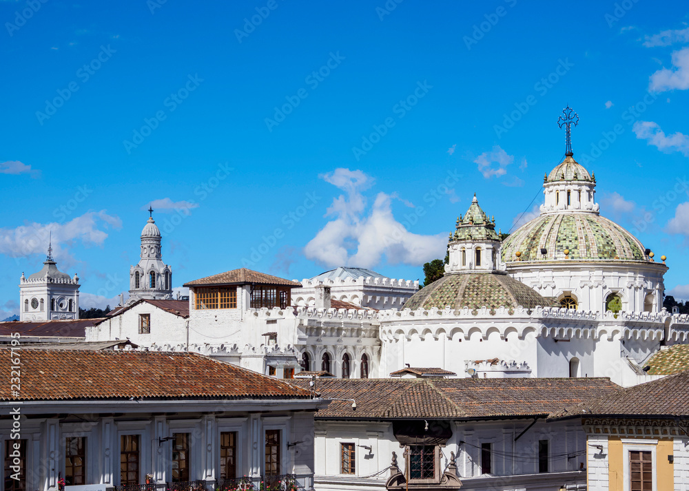 Domes of La Compania Church, Old Town, Quito, Pichincha Province, Ecuador Domes of La Compania Church, Old Town, Quito, Pichincha Province, Ecuador