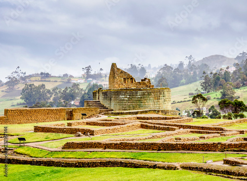 Temple of the Sun, Ingapirca Ruins, Ingapirca, Canar Province, Ecuador photo