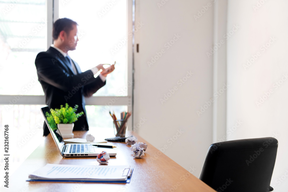 stressed business man in the office stressed business man in the office