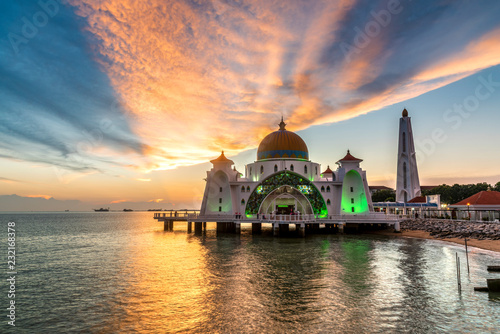Melaka Straits Mosque, Malacca City, Malaysia