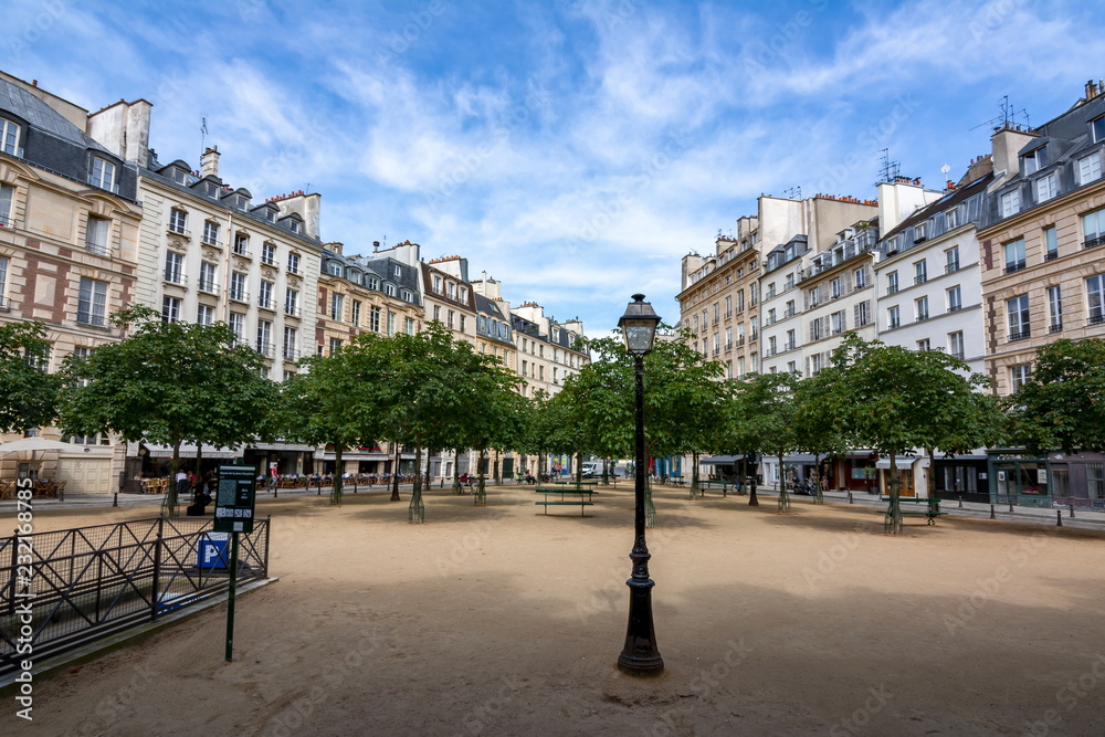 Dauphine square (place) in Paris, France