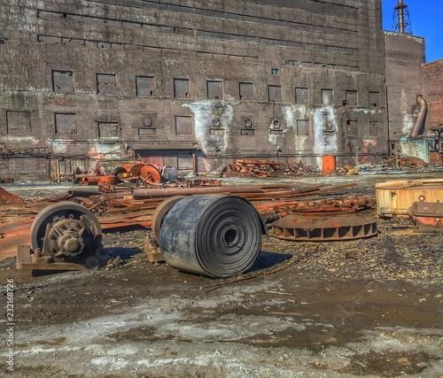 Metallurgic factory in northern Russia photo