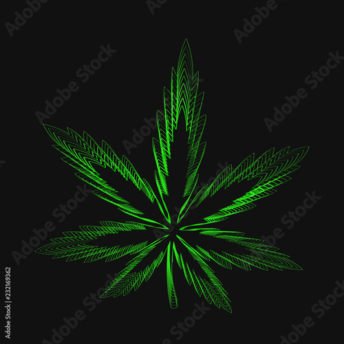 Cannabis marijuana hemp leaf 