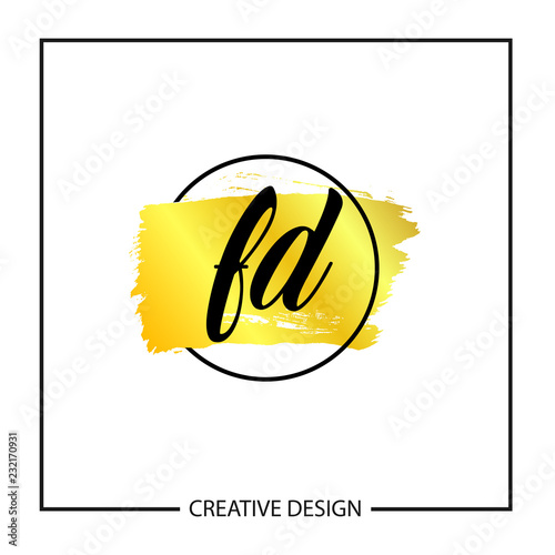 Initial Letter FD Logo Template Design Vector Illustration