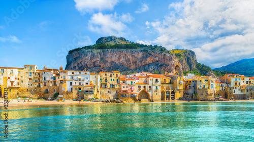 Cefalu, medieval village of Sicily island, Province of Palermo, Italy photo