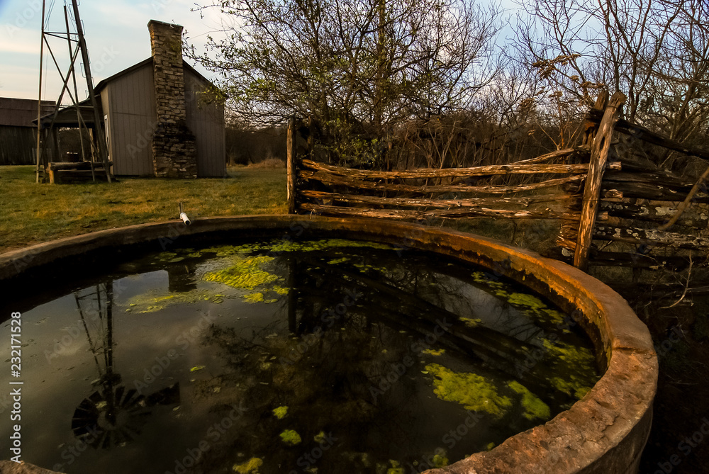 Stock Tank and Ranch House Stock Photo Adobe Stock