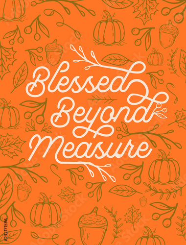 Blessed Beyond Measure Fall Background Thanksgiving