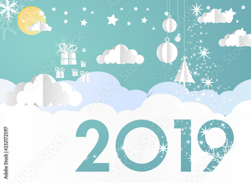 2019 origami modern background