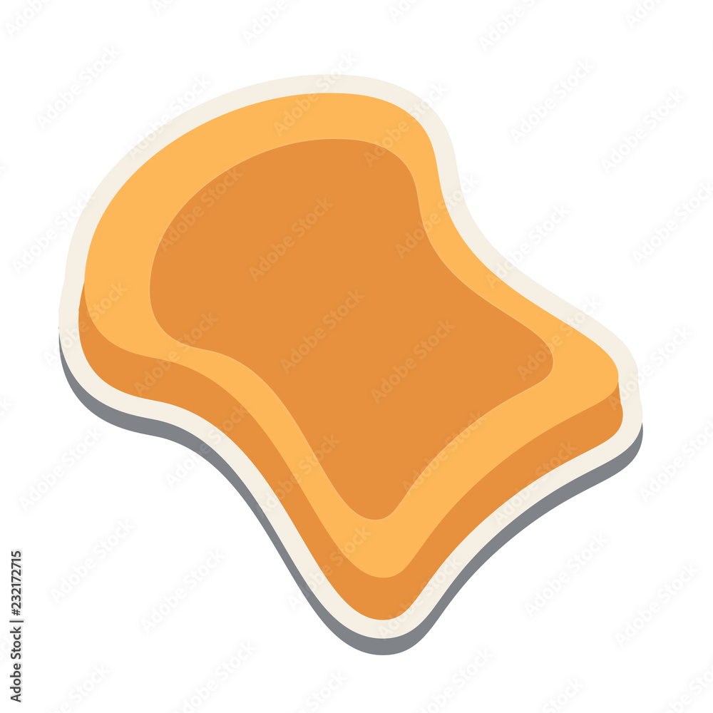 Toasted bread isolated on white background. Sticker. Toasted bread isolated on white background. Sticker.